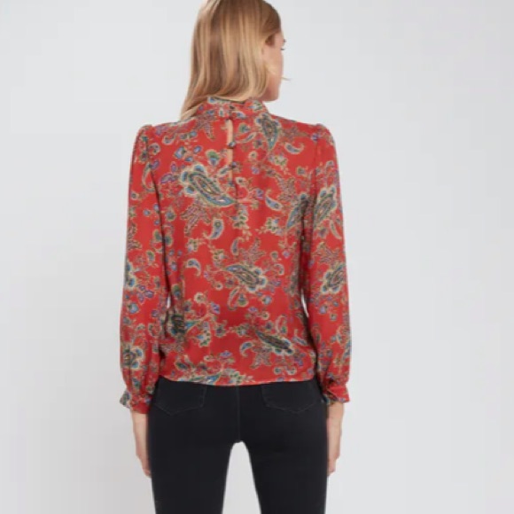 XS/Small Icons Objects Of Devotion The Tess Mcgill Mock Neck Blouse - Picture 4 of 6